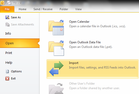 open outlook
